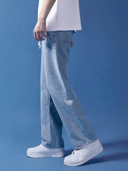 Men's Full Size Drawstring Relaxed Fit Jeans Plus Size - Tigbul's Variety Fashion Shop