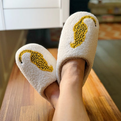 Sitting So Cool Cheetah Lounge Slippers - Tigbul's Variety Fashion Shop