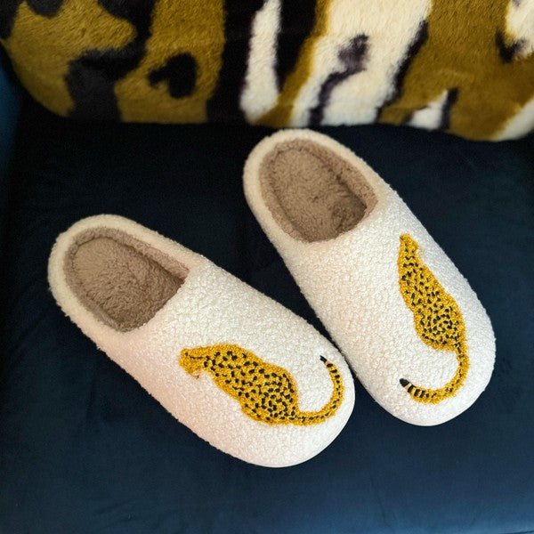 Sitting So Cool Cheetah Lounge Slippers - Tigbul's Variety Fashion Shop