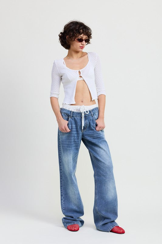 LOW RISE DENIM JEAN - Tigbul's Variety Fashion Shop