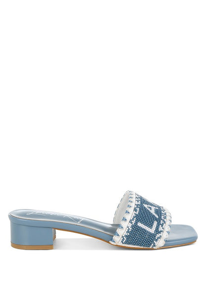 Vacay Babe Lake Como Beaded Slip-On Heels - Tigbul's Variety Fashion Shop