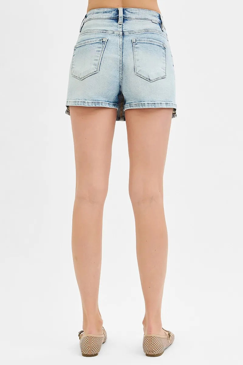 RISEN Full Size High Rise Button Down Skorts Plus Size - Tigbul's Variety Fashion Shop
