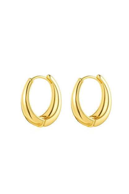14K STAINLESS STEEL EVERYDAY HUGGIE EARRINGS - Tigbul's Variety Fashion Shop