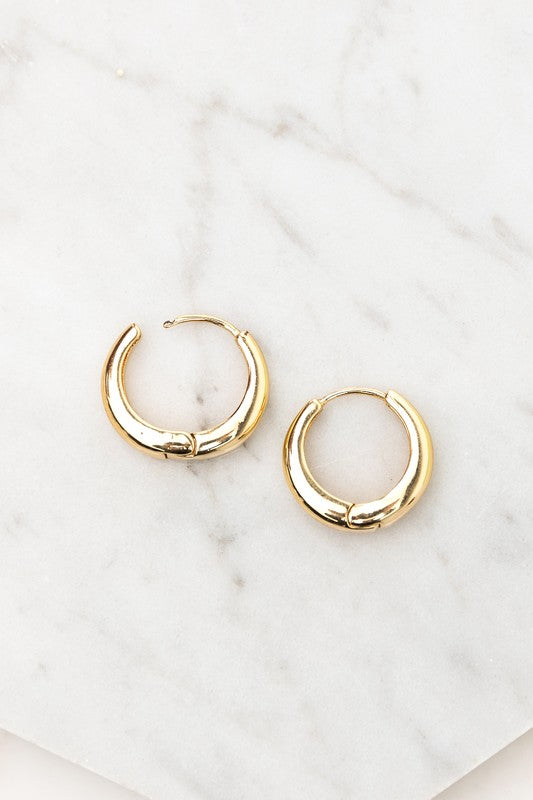 14K STAINLESS STEEL EVERYDAY HUGGIE EARRINGS - Tigbul's Variety Fashion Shop