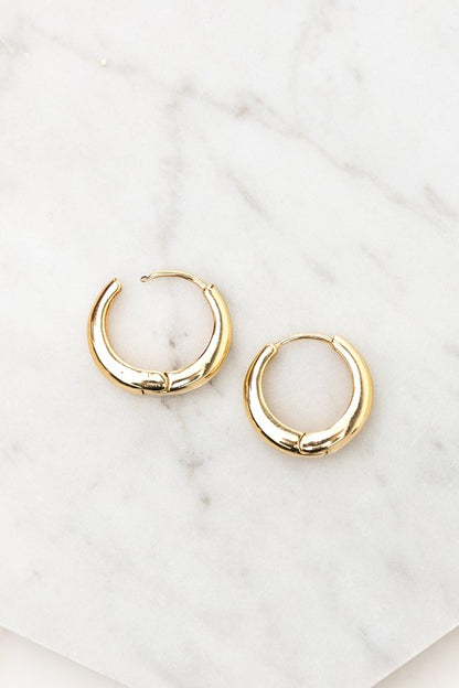 14K STAINLESS STEEL EVERYDAY HUGGIE EARRINGS - Tigbul's Variety Fashion Shop