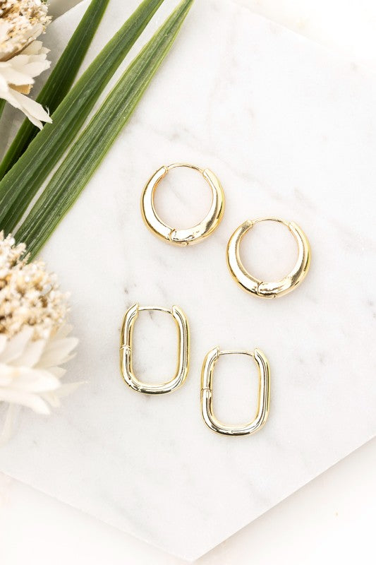 14K STAINLESS STEEL EVERYDAY HUGGIE EARRINGS - Tigbul's Variety Fashion Shop