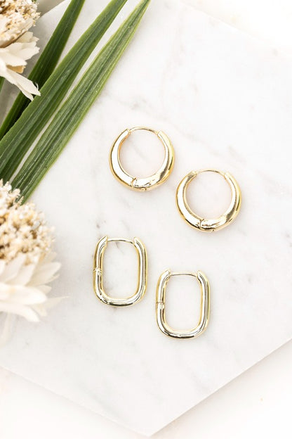 14K STAINLESS STEEL EVERYDAY HUGGIE EARRINGS - Tigbul's Variety Fashion Shop