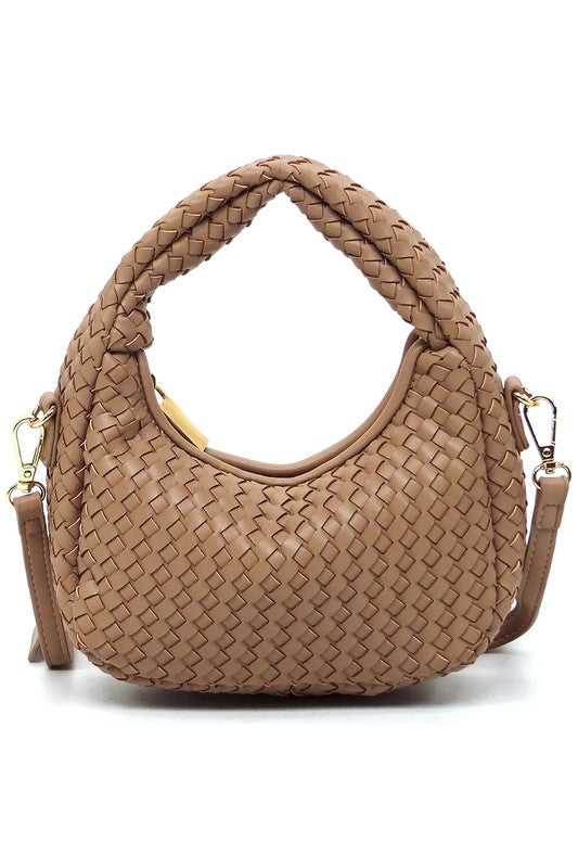 Woven Mini Hobo Shoulder Bag - Tigbul's Variety Fashion Shop