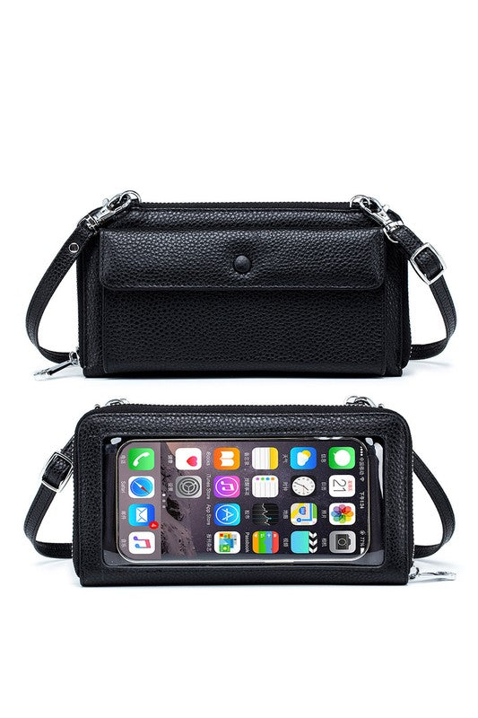Ryann Genuine Leather Phone Wallet Crossbody - Tigbul's Variety Fashion Shop