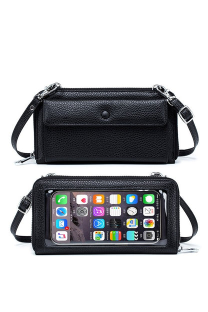 Ryann Genuine Leather Phone Wallet Crossbody - Tigbul's Variety Fashion Shop