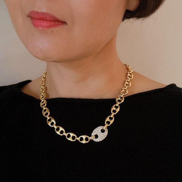 Classic Horse Bit Linked Chain Necklace - Tigbul's Variety Fashion Shop