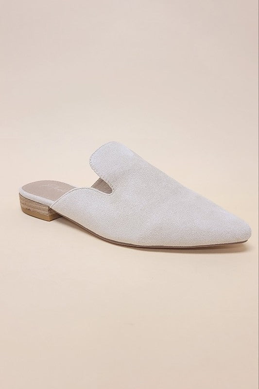 GEM-39 - POINTED TOE SLIP ON MULE FLATS - Tigbuls Variety Fashion