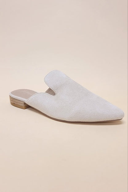 GEM-39 - POINTED TOE SLIP ON MULE FLATS - Tigbuls Variety Fashion