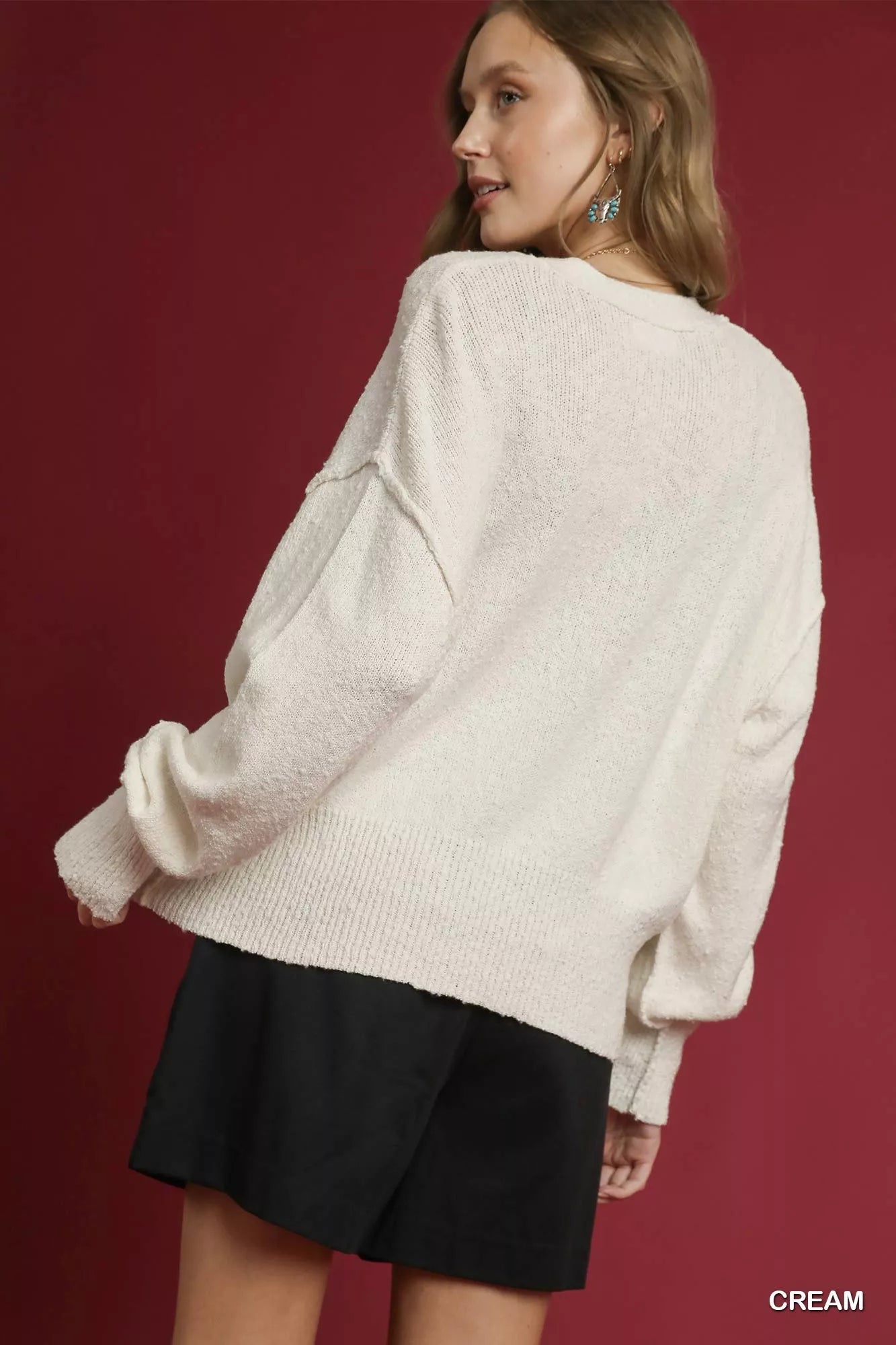 Umgee Button-Front V-Neck Knit Cardigan - Tigbul's Variety Fashion Shop