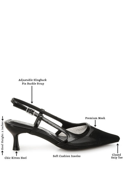 Florina Snip-Toe Slingback Heel Sandals - Tigbul's Variety Fashion Shop