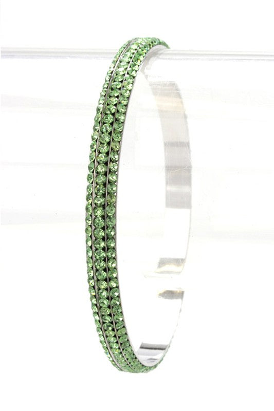 Single Row Crystal Bangle - Tigbul's Variety Fashion Shop