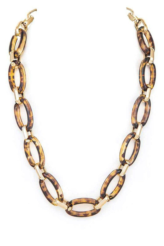 Tortoise Link Chain Necklace - Tigbul's Variety Fashion Shop
