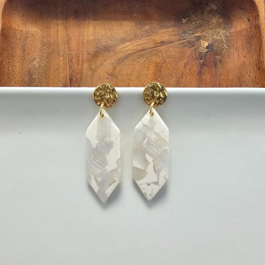 Gemma Earrings - Breezy White - Tigbul's Variety Fashion Shop