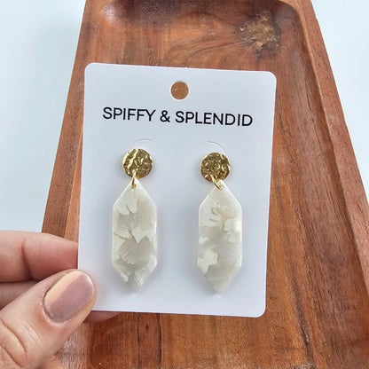 Gemma Earrings - Breezy White - Tigbul's Variety Fashion Shop