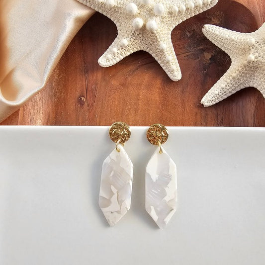 Gemma Earrings - Breezy White - Tigbul's Variety Fashion Shop