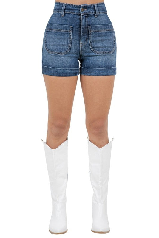 Willow Denim Short in Dark Wash - Tigbul's Variety Fashion Shop