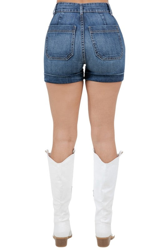 Willow Denim Short in Dark Wash - Tigbul's Variety Fashion Shop