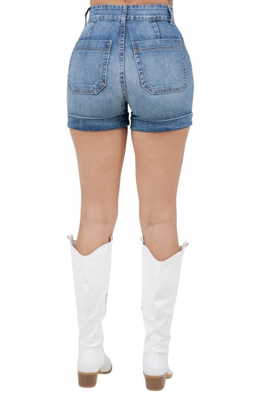 Willow Denim Short in Medium Wash - Tigbul's Variety Fashion Shop
