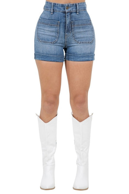 Willow Denim Short in Medium Wash - Tigbul's Variety Fashion Shop