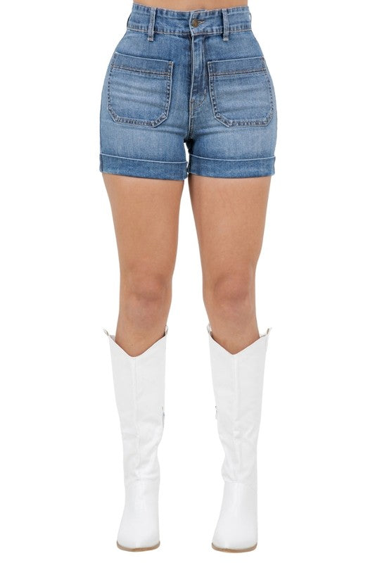 Willow Denim Short in Medium Wash - Tigbul's Variety Fashion Shop