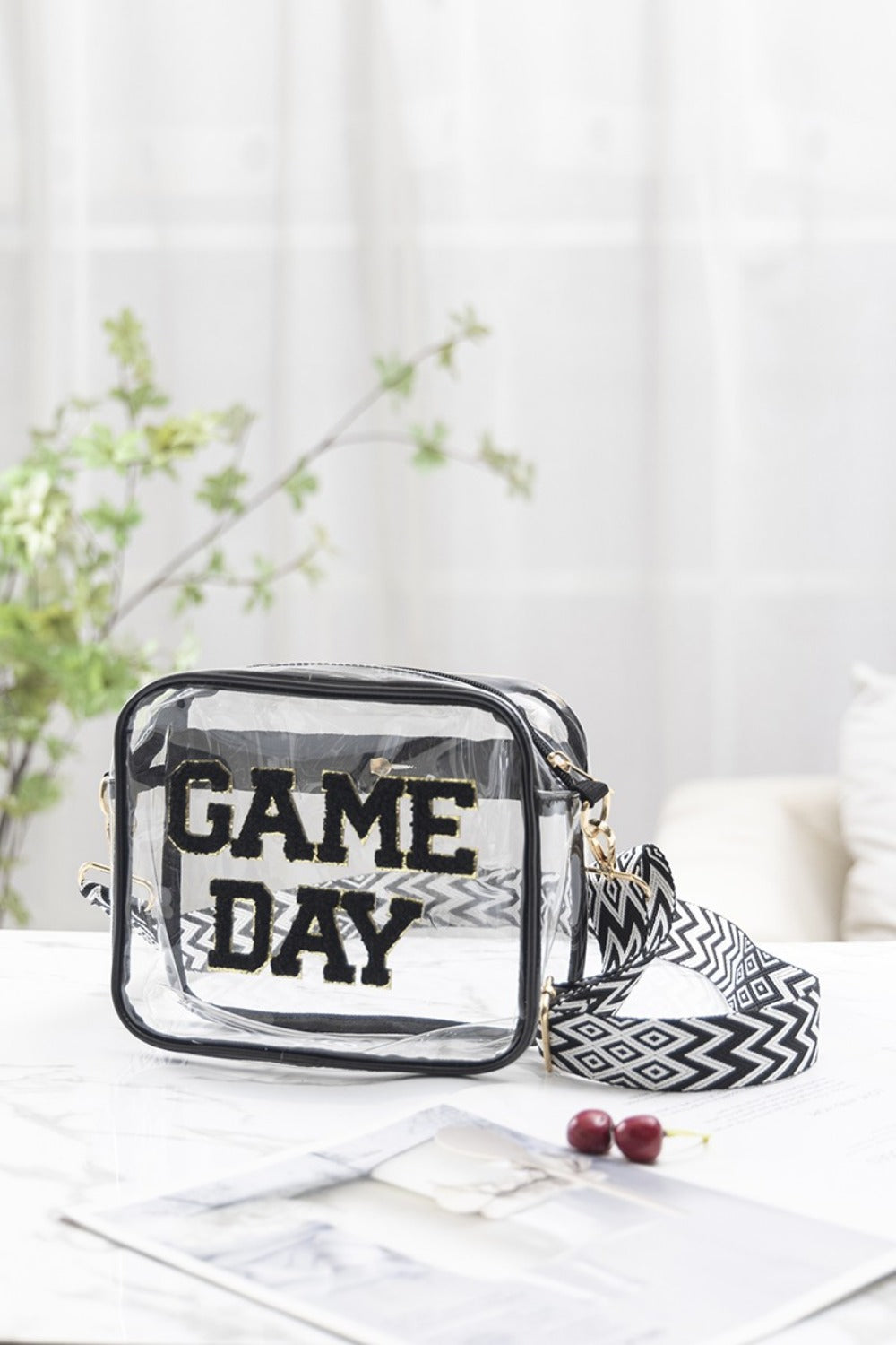 Zenana GAME DAY Stadium Approved Transparent Crossbody Bag - Tigbul's Variety Fashion Shop