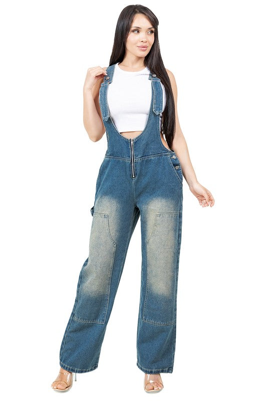WOMEN FASHION DENIM OVERALLS PANTS - Tigbul's Variety Fashion Shop