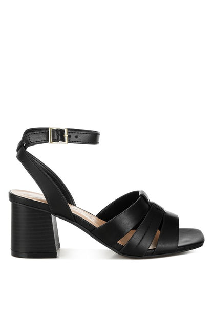 Signora Pin Buckle Ankle Strap Sandals - Tigbul's Variety Fashion Shop