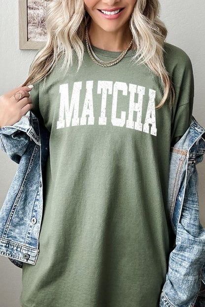 Matcha Graphic Heavy Cotton Tee - Tigbul's Variety Fashion Shop