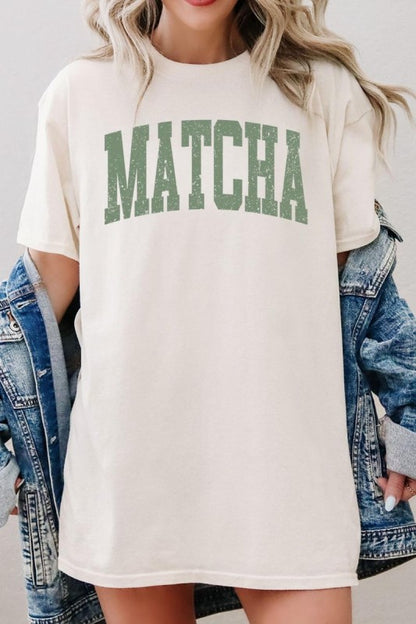 Matcha Graphic Heavy Cotton Tee - Tigbul's Variety Fashion Shop