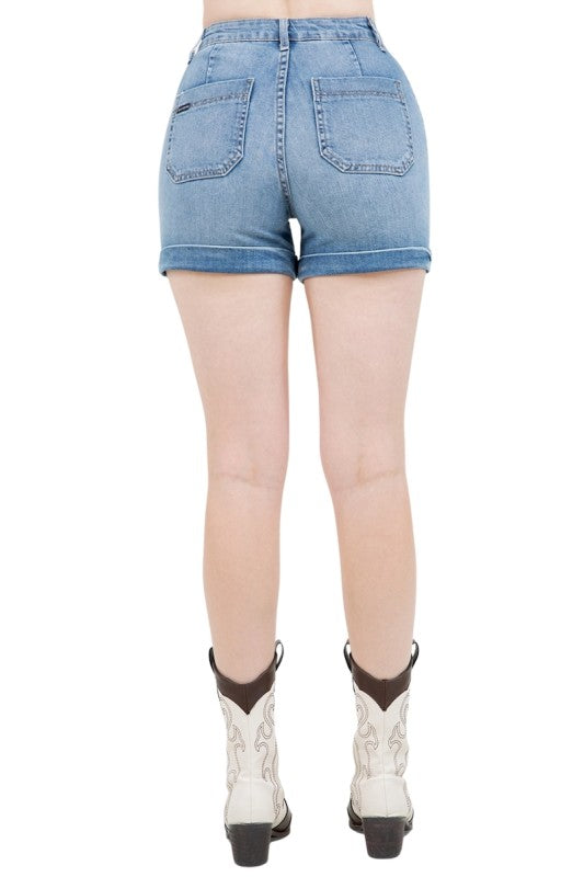 Willow Denim Short in Light wash - Tigbul's Variety Fashion Shop