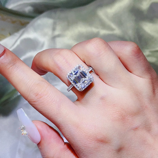 5 Carat Moissanite 925 Sterling Silver Ring - Tigbul's Variety Fashion Shop