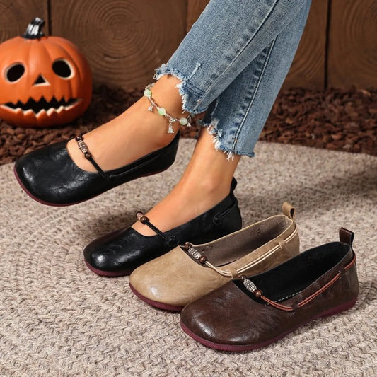 Round Toe Flats Slip-Ons - Tigbul's Variety Fashion Shop