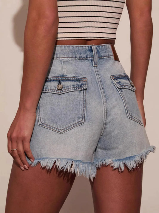 Raw Hem Denim Shorts - Tigbul's Variety Fashion Shop