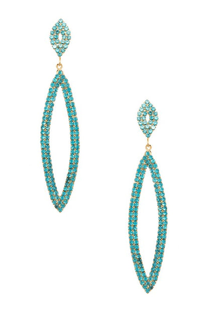 Rhinestone Long Drop Chandelier Earrings - Tigbul's Variety Fashion Shop