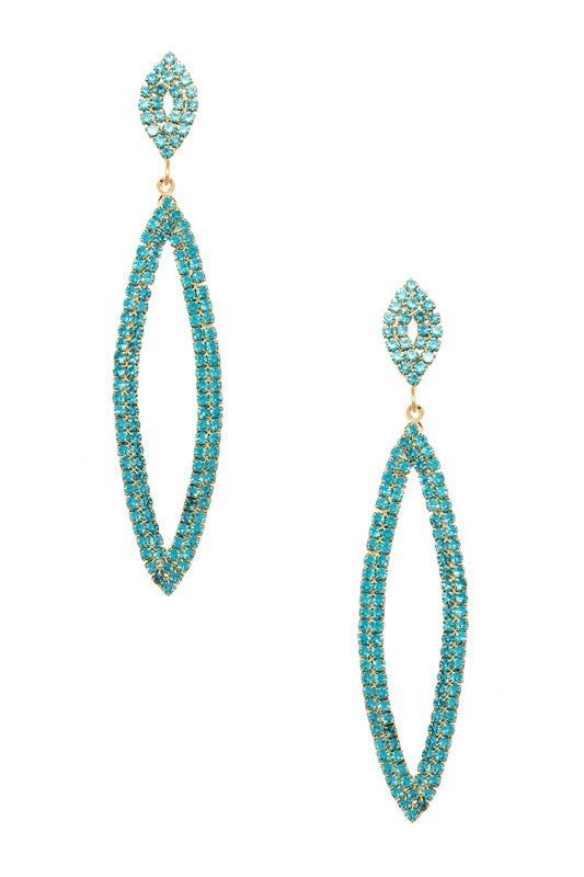 Rhinestone Long Drop Chandelier Earrings - Tigbul's Variety Fashion Shop