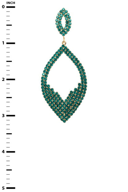 Rhinestone Holiday Chandelier Earrings - Tigbul's Variety Fashion Shop