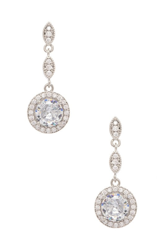 Cubic Zirconia Dangling Drop Earrings - Tigbul's Variety Fashion Shop