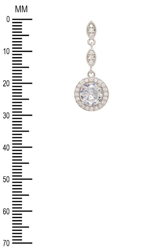 Cubic Zirconia Dangling Drop Earrings - Tigbul's Variety Fashion Shop