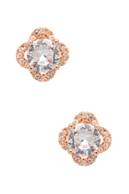 CZ Clover Studs - Tigbul's Variety Fashion Shop