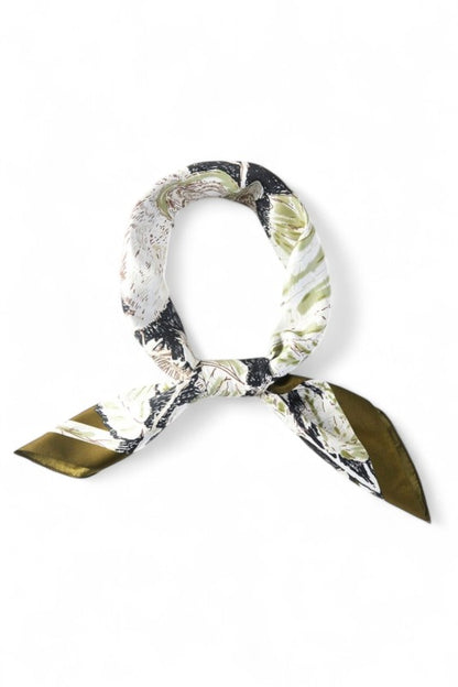 Floral Printed Silky Square Scarf - Tigbul's Variety Fashion Shop
