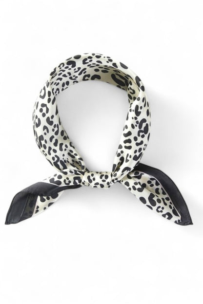 Cheetah Printed Silky Square Bandana Scarf - Tigbul's Variety Fashion Shop
