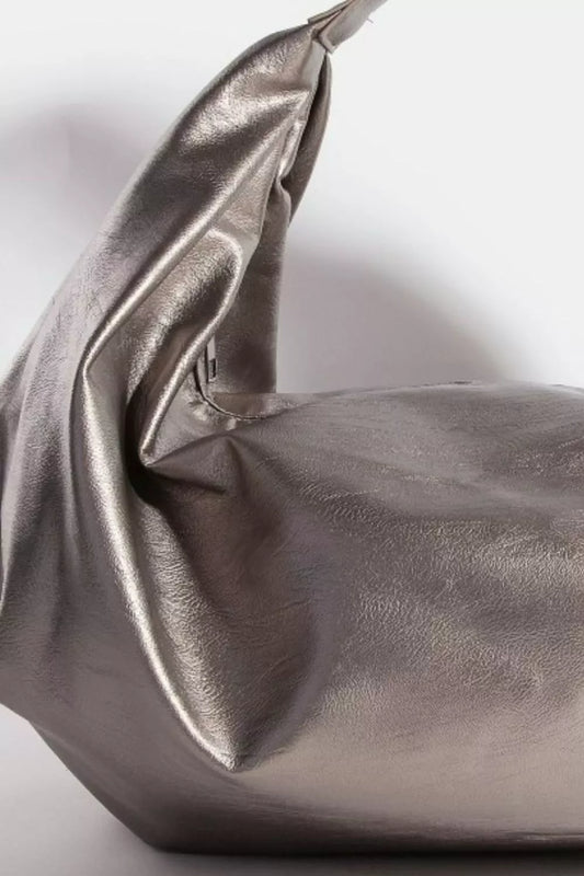 Simple Faux Leather Hobo Shoulder Bag - Tigbul's Variety Fashion Shop
