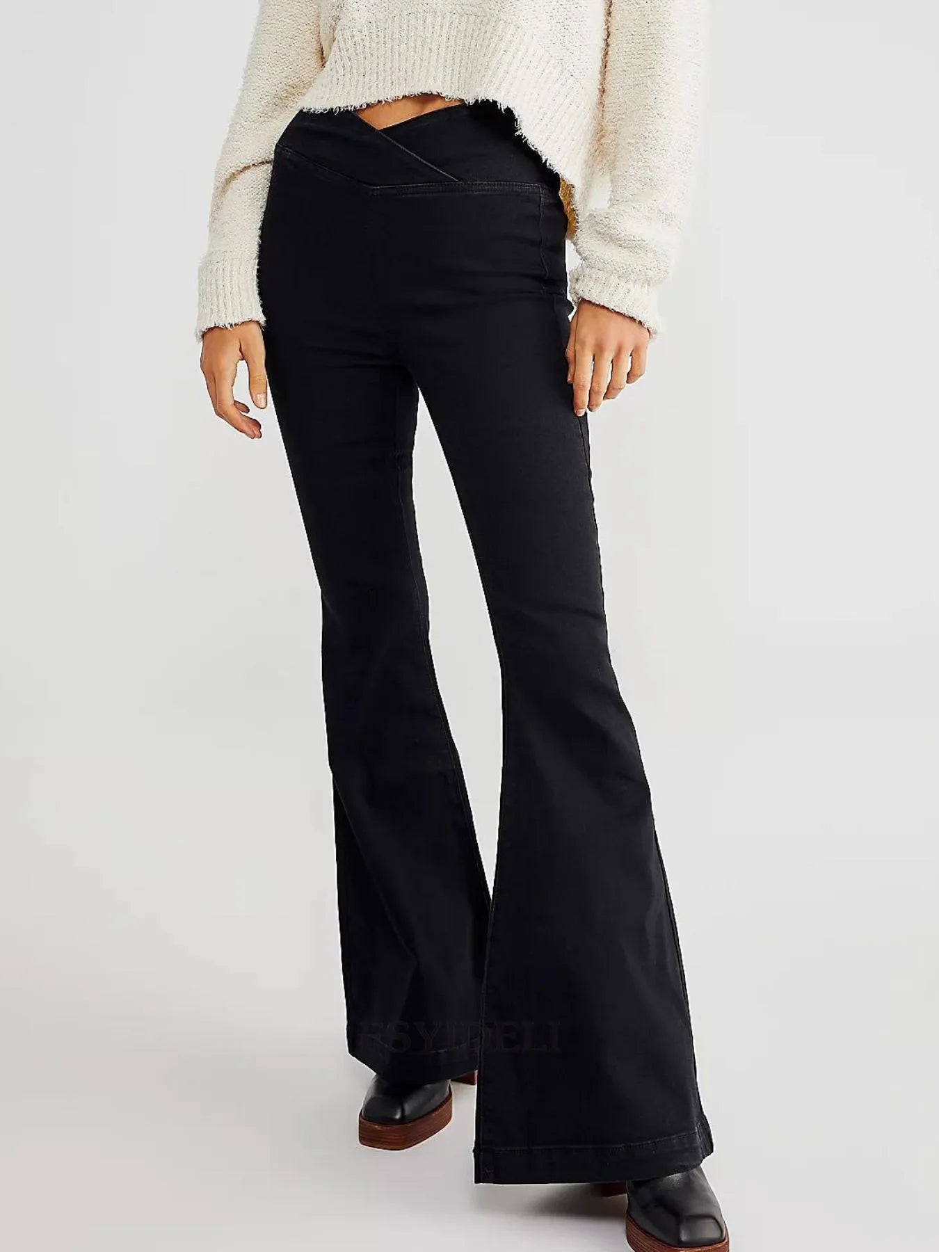 High Waist Flare Jeans - Tigbul's Variety Fashion Shop