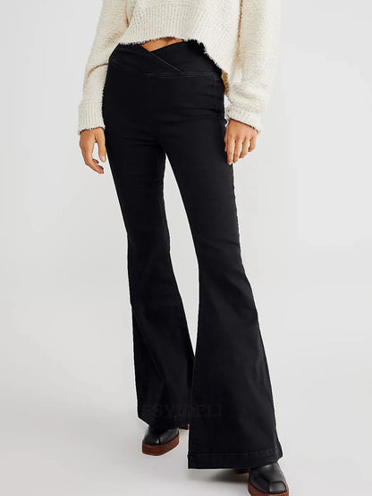 High Waist Flare Jeans - Tigbul's Variety Fashion Shop