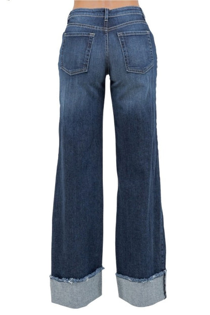 Low Rise Blue Jean Pants - Monterey Wash, Women's - Tigbul's Variety Fashion Shop